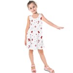 Christmas Xmas Holiday Pattern Background Kids  Sleeveless Dress