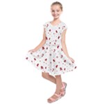 Christmas Xmas Holiday Pattern Background Kids  Short Sleeve Dress