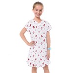 Christmas Xmas Holiday Pattern Background Kids  Drop Waist Dress