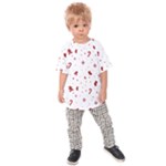 Christmas Xmas Holiday Pattern Background Kids  Raglan T-Shirt