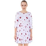 Christmas Xmas Holiday Pattern Background Smock Dress