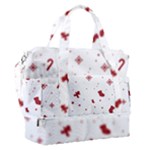 Christmas Xmas Holiday Pattern Background Sports Shoulder Bag with Shoes Compartment