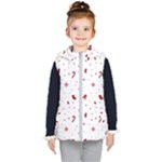 Christmas Xmas Holiday Pattern Background Kids  Hooded Puffer Vest