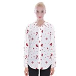 Christmas Xmas Holiday Pattern Background Womens Long Sleeve Shirt