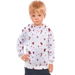 Christmas Xmas Holiday Pattern Background Kids  Hooded Pullover