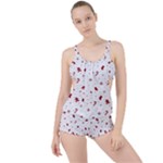 Christmas Xmas Holiday Pattern Background Boyleg Tankini Set 