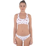 Christmas Xmas Holiday Pattern Background Cross Back Hipster Bikini Set