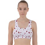 Christmas Xmas Holiday Pattern Background Back Weave Sports Bra