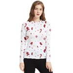 Christmas Xmas Holiday Pattern Background Women s Long Sleeve Rash Guard