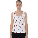 Christmas Xmas Holiday Pattern Background Velvet Tank Top