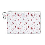 Christmas Xmas Holiday Pattern Background Canvas Cosmetic Bag (Large)