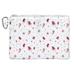 Christmas Xmas Holiday Pattern Background Canvas Cosmetic Bag (XL)