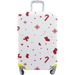 Christmas Xmas Holiday Pattern Background Luggage Cover (Large) from ArtsNow.com