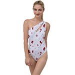 Christmas Xmas Holiday Pattern Background To One Side Swimsuit