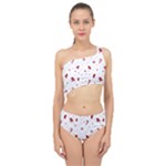 Christmas Xmas Holiday Pattern Background Spliced Up Two Piece Swimsuit