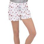 Christmas Xmas Holiday Pattern Background Women s Velour Lounge Shorts