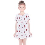 Christmas Xmas Holiday Pattern Background Kids  Simple Cotton Dress