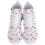 Christmas Xmas Holiday Pattern Background Women s Lightweight High Top Sneakers