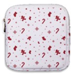 Christmas Xmas Holiday Pattern Background Mini Square Pouch