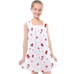 Christmas Xmas Holiday Pattern Background Kids  Cross Back Dress