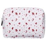 Christmas Xmas Holiday Pattern Background Make Up Pouch (Medium)