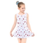 Christmas Xmas Holiday Pattern Background Kids  Skater Dress Swimsuit