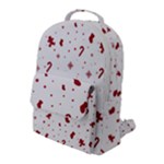 Christmas Xmas Holiday Pattern Background Flap Pocket Backpack (Large)