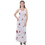 Christmas Xmas Holiday Pattern Background Sleeveless Velour Maxi Dress