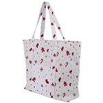 Christmas Xmas Holiday Pattern Background Zip Up Canvas Bag