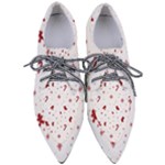 Christmas Xmas Holiday Pattern Background Pointed Oxford Shoes