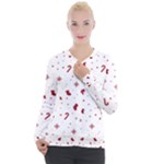 Christmas Xmas Holiday Pattern Background Casual Zip Up Jacket