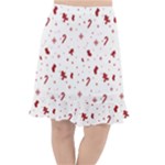 Christmas Xmas Holiday Pattern Background Fishtail Chiffon Skirt