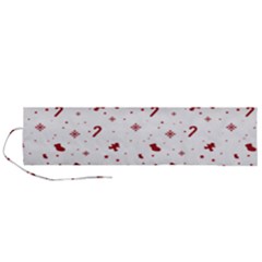 Christmas Xmas Holiday Pattern Background Roll Up Canvas Pencil Holder (L) from ArtsNow.com