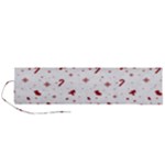 Christmas Xmas Holiday Pattern Background Roll Up Canvas Pencil Holder (L)