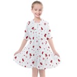 Christmas Xmas Holiday Pattern Background Kids  All Frills Chiffon Dress