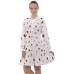 Christmas Xmas Holiday Pattern Background All Frills Dress