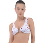 Christmas Xmas Holiday Pattern Background Ring Detail Bikini Top