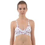 Christmas Xmas Holiday Pattern Background Wrap Around Bikini Top