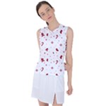 Christmas Xmas Holiday Pattern Background Women s Sleeveless Sports Top