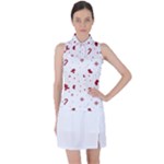 Christmas Xmas Holiday Pattern Background Women s Sleeveless Polo T-Shirt