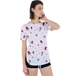 Christmas Xmas Holiday Pattern Background Perpetual Short Sleeve T-Shirt