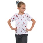 Christmas Xmas Holiday Pattern Background Kids  Mesh Piece T-Shirt