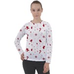 Christmas Xmas Holiday Pattern Background Women s Long Sleeve Raglan T-Shirt