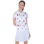 Christmas Xmas Holiday Pattern Background Women s Polo T-Shirt