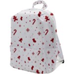 Christmas Xmas Holiday Pattern Background Zip Up Backpack