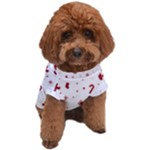 Christmas Xmas Holiday Pattern Background Dog T-Shirt