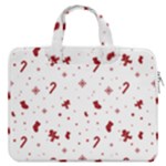 Christmas Xmas Holiday Pattern Background MacBook Pro 13  Double Pocket Laptop Bag