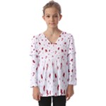 Christmas Xmas Holiday Pattern Background Kids  V Neck Casual Top