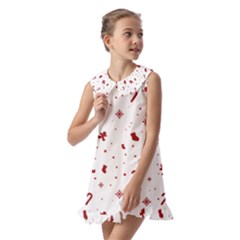 Kids  Pilgrim Collar Ruffle Hem Dress 