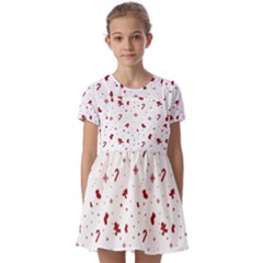 Kids  Short Sleeve Pinafore Style Dress 